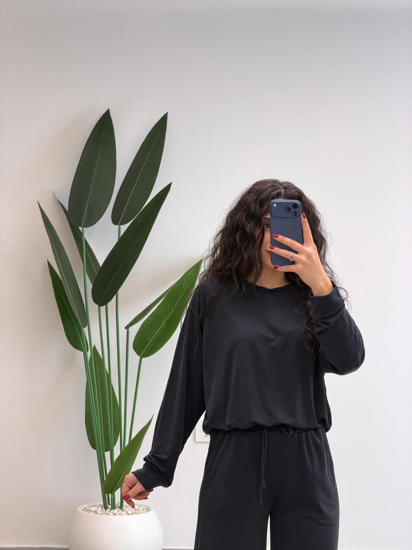 Modal Kumaş Sweat-Pantolon Takım Lacivert