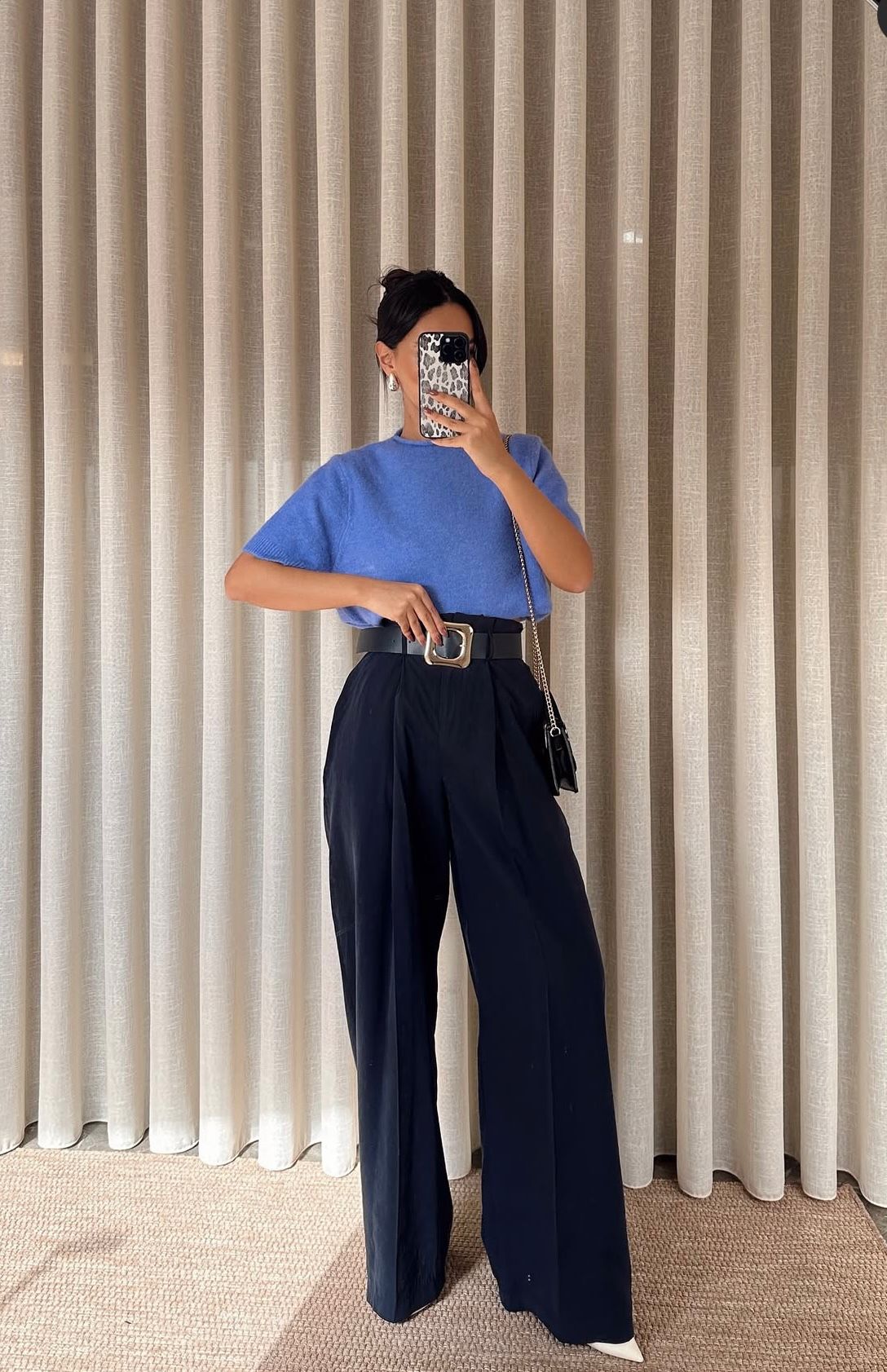 Geniş Paça Yüksek Bel Pantolon