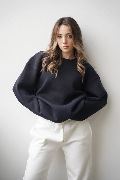 Premium 450 GSM Oversize Sweatshirt - Lacivert