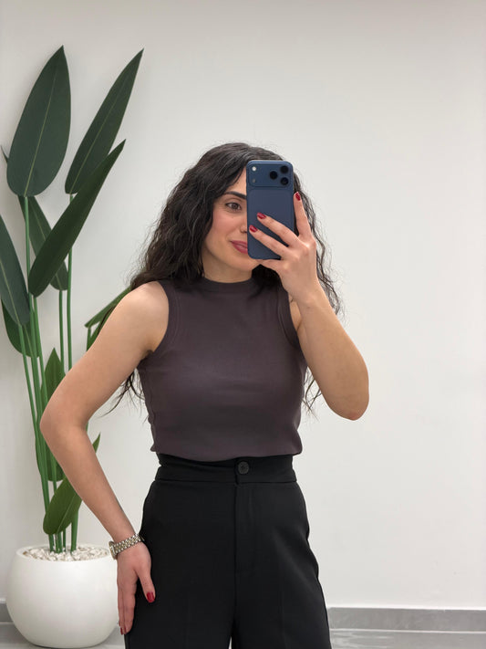 Premium Doku Fitilli Atlet Kahve