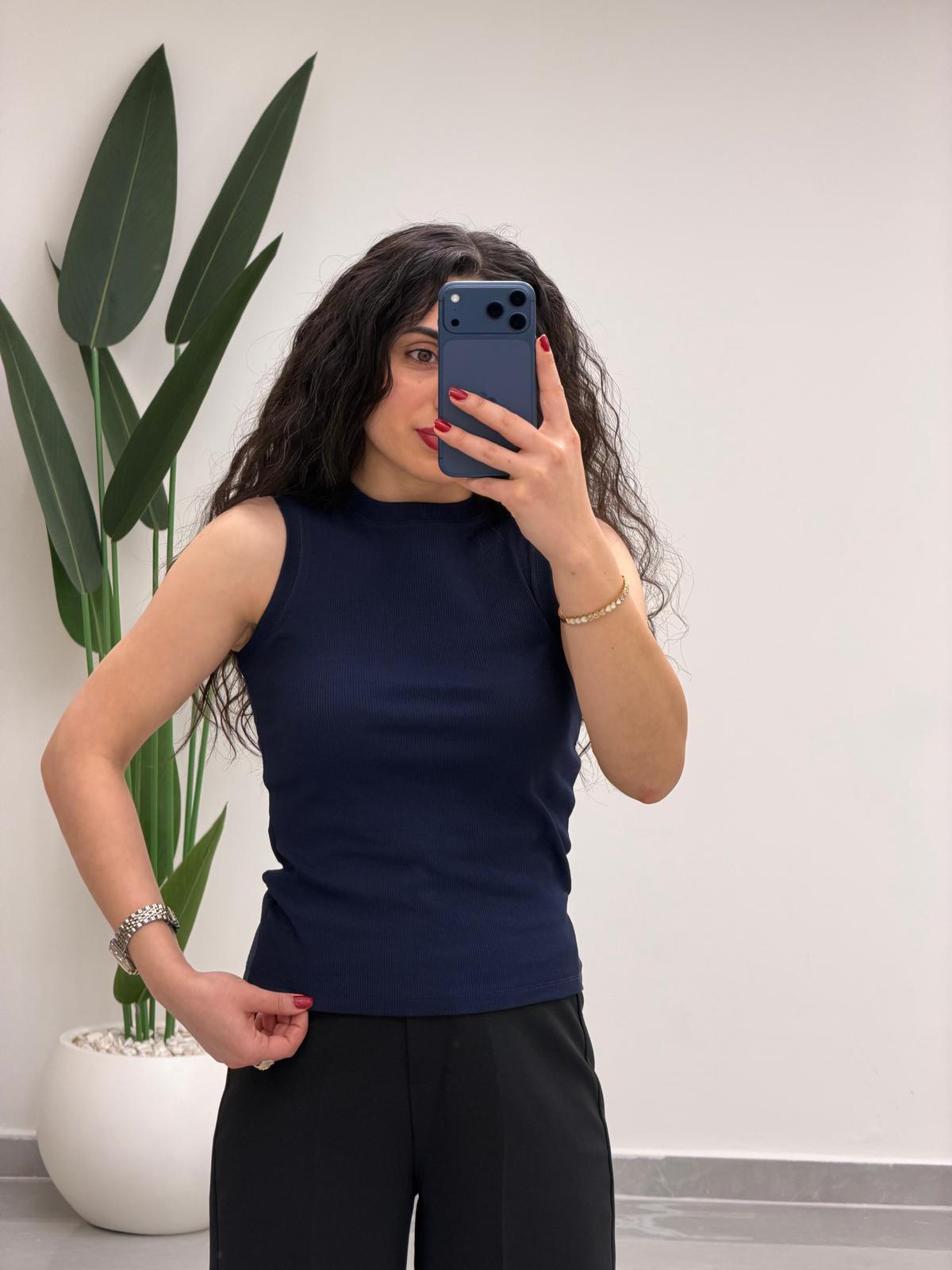 Premium Doku Fitilli Atlet Lacivert