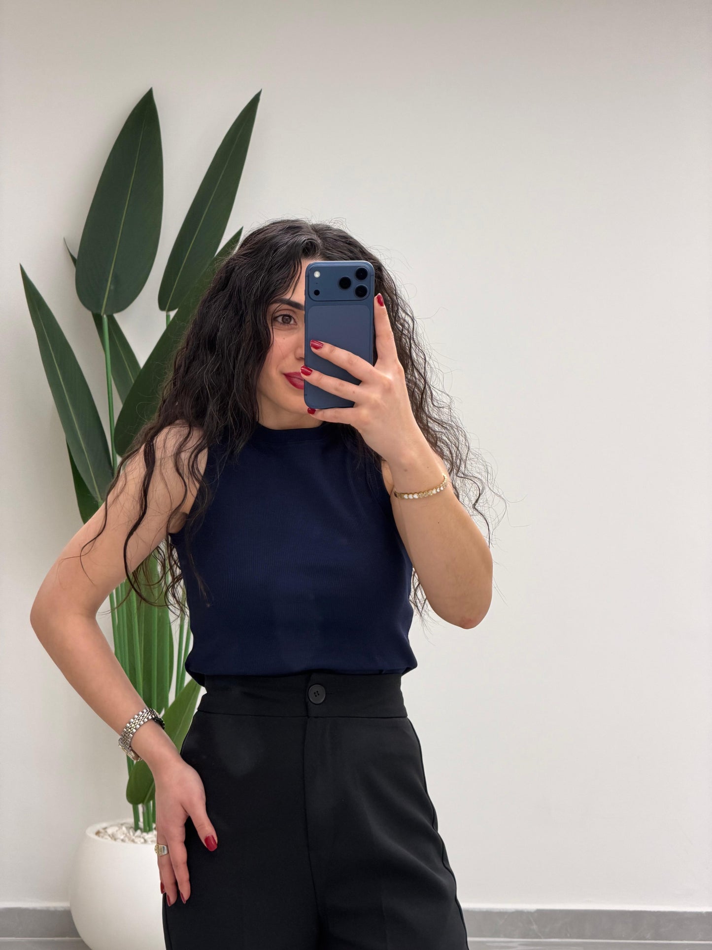 Premium Doku Fitilli Atlet Lacivert