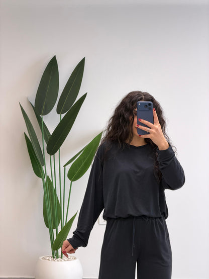 Modal Kumaş Sweat-Pantolon Takım Lacivert