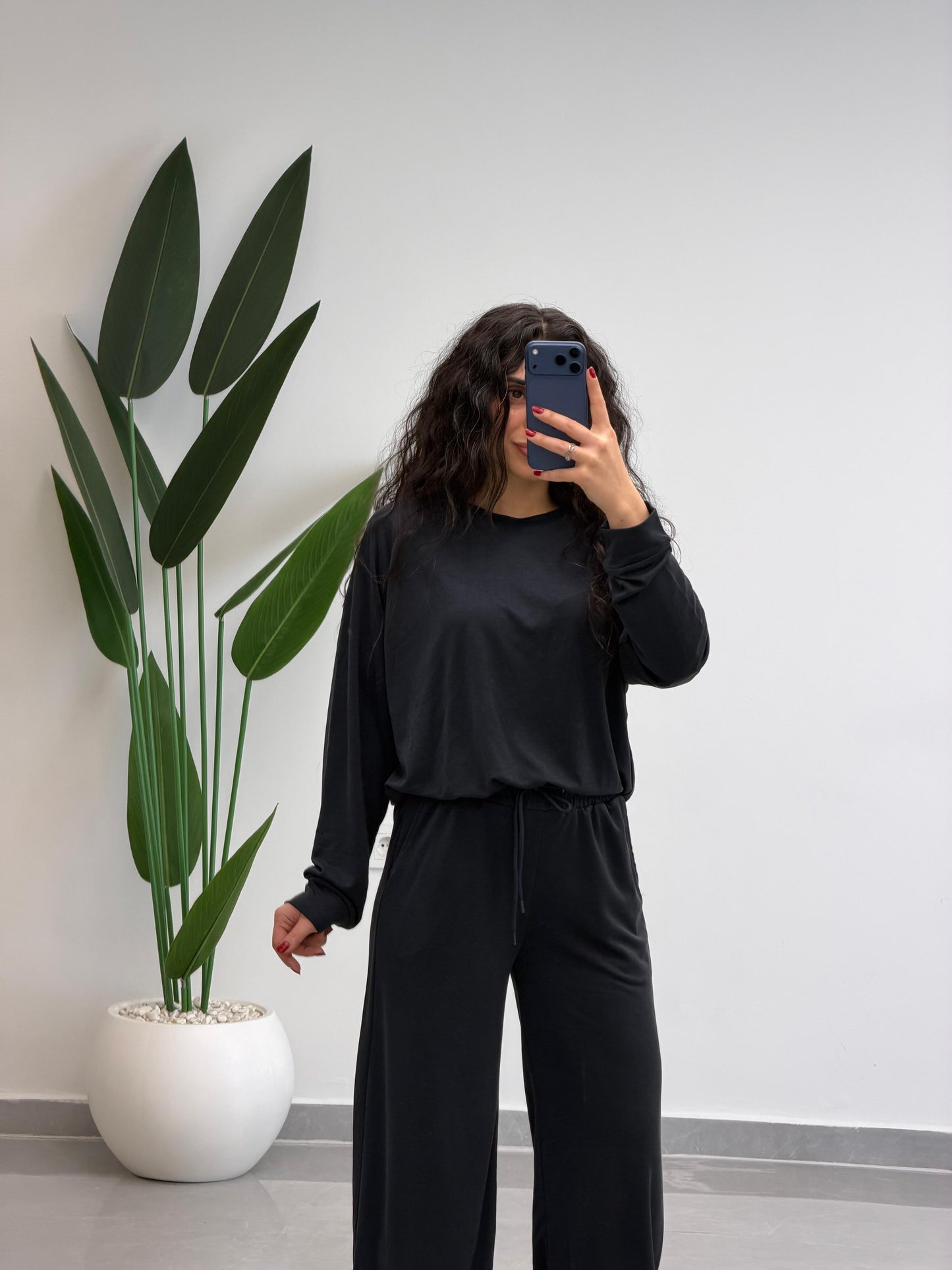 Modal Kumaş Sweat-Pantolon Takım Lacivert