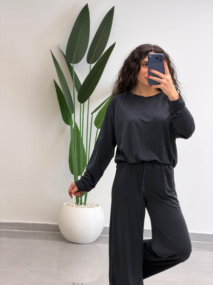 Modal Kumaş Sweat-Pantolon Takım Lacivert