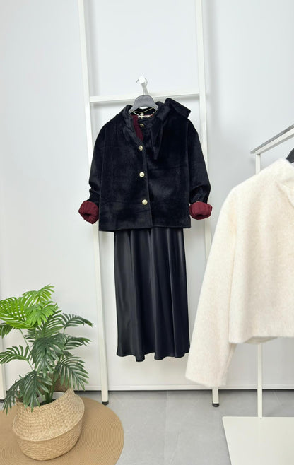 YAKA FİYONKLU PELUŞ MONT