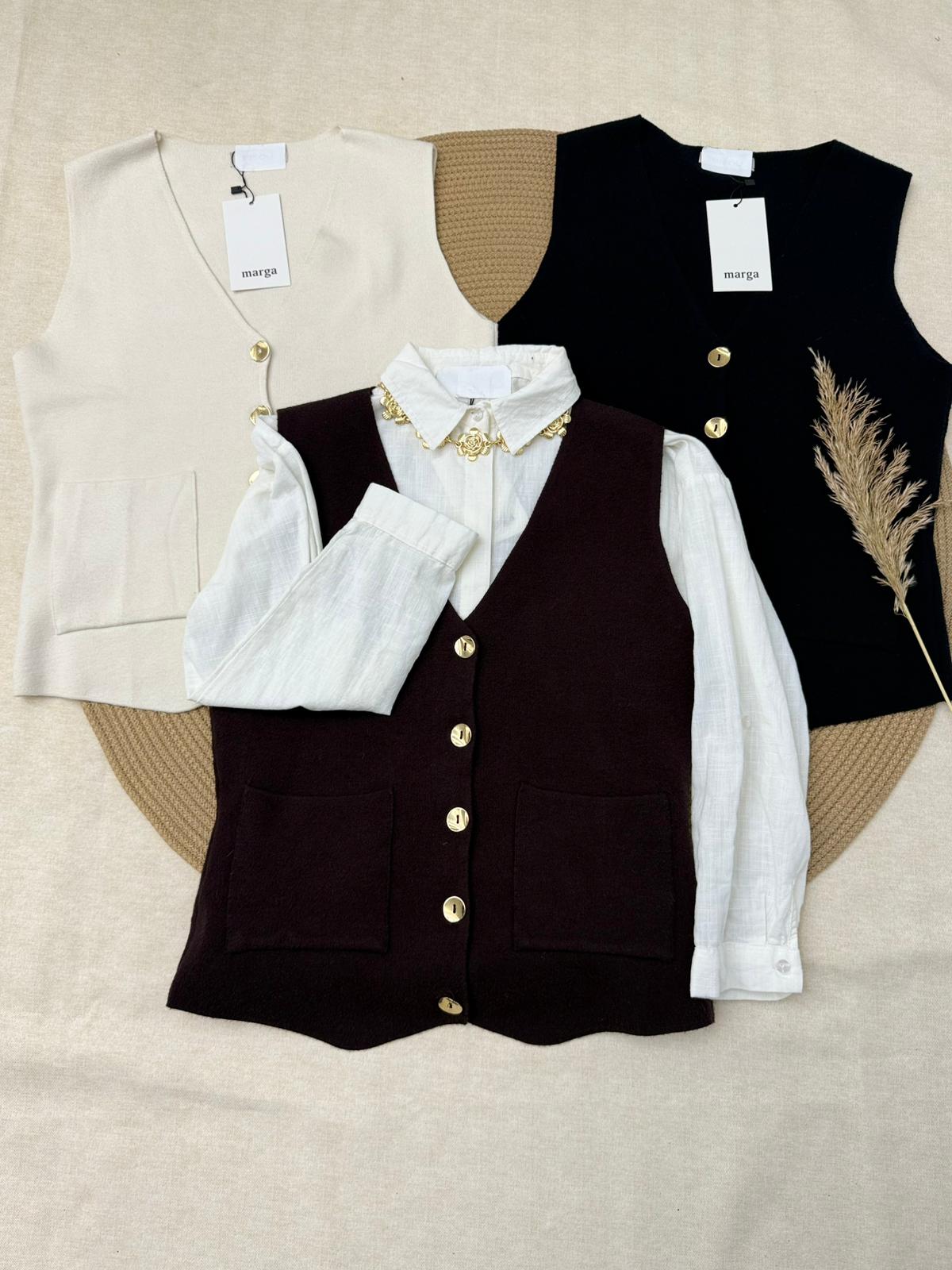 TRİKO DÜĞMELİ YELEK