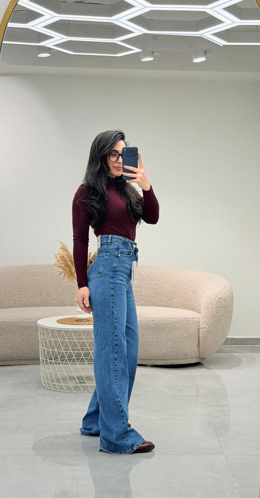 Premium Seri Bol Paça Yüksek Bel Jean