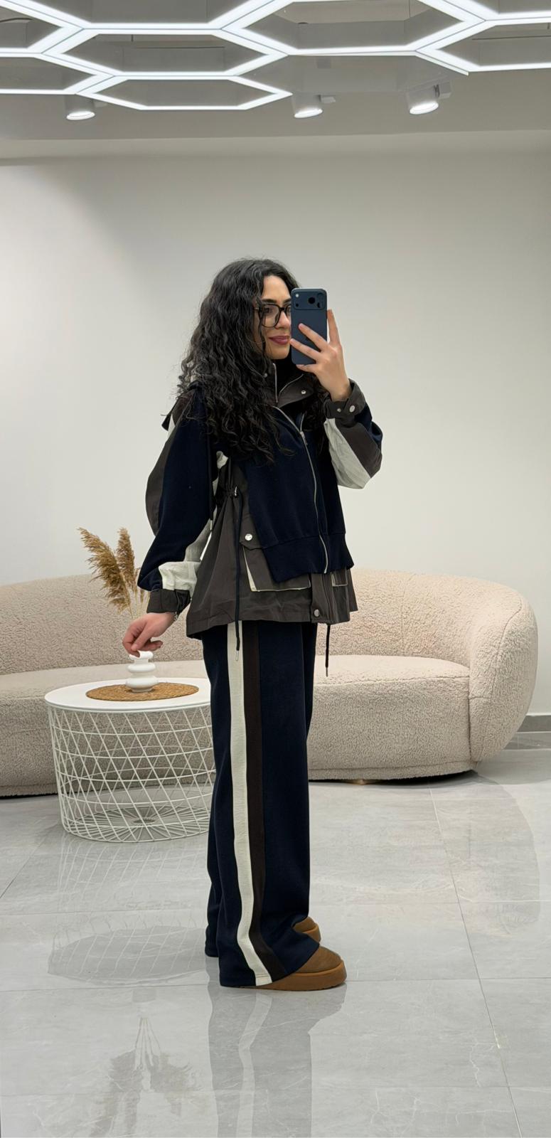 Garnili Kapüşonlu Tasarım Takım