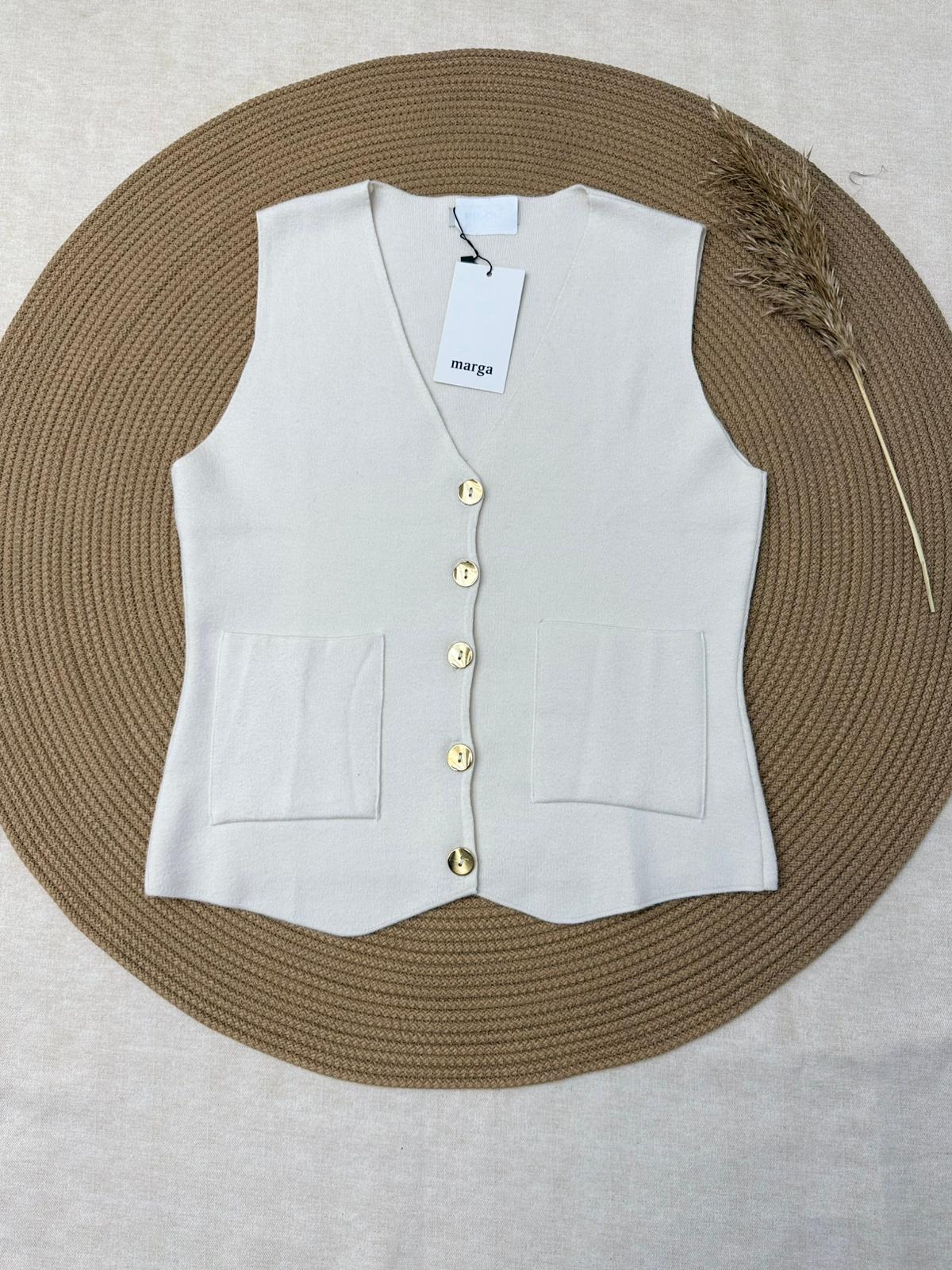 TRİKO DÜĞMELİ YELEK