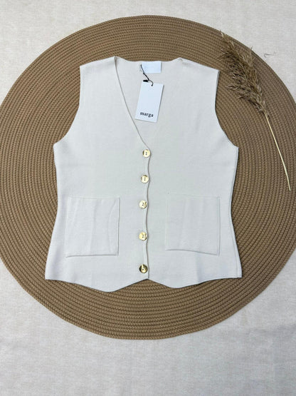 TRİKO DÜĞMELİ YELEK