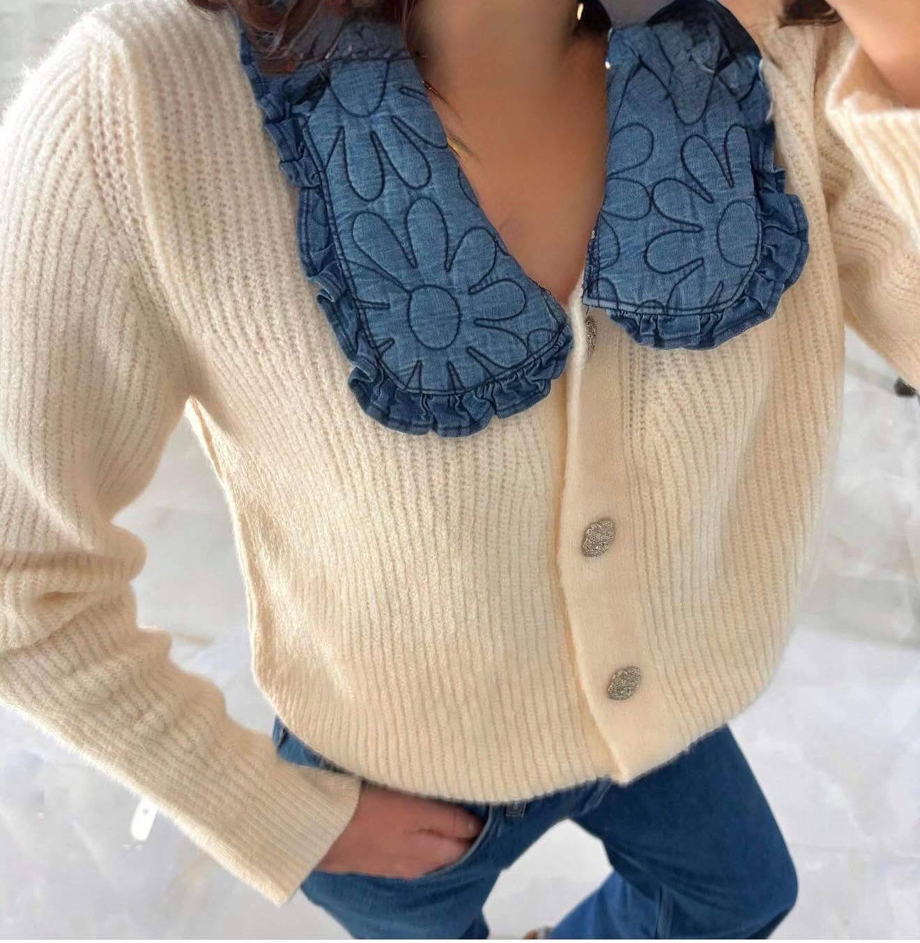 BEBE YAKA FİTİLLİ  TRİKO HIRKA