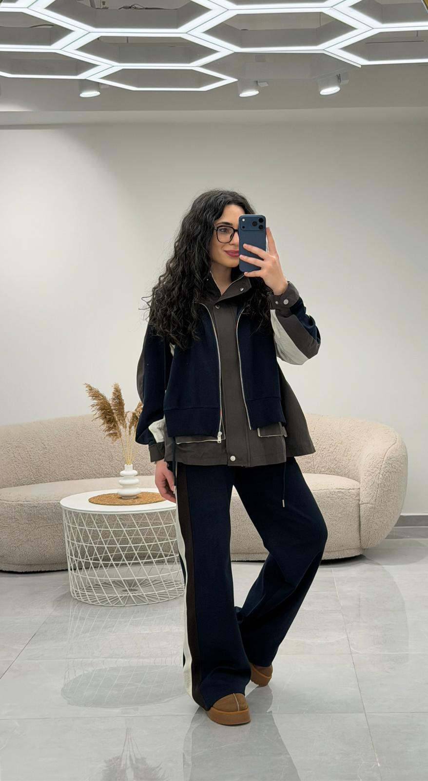 Garnili Kapüşonlu Tasarım Takım