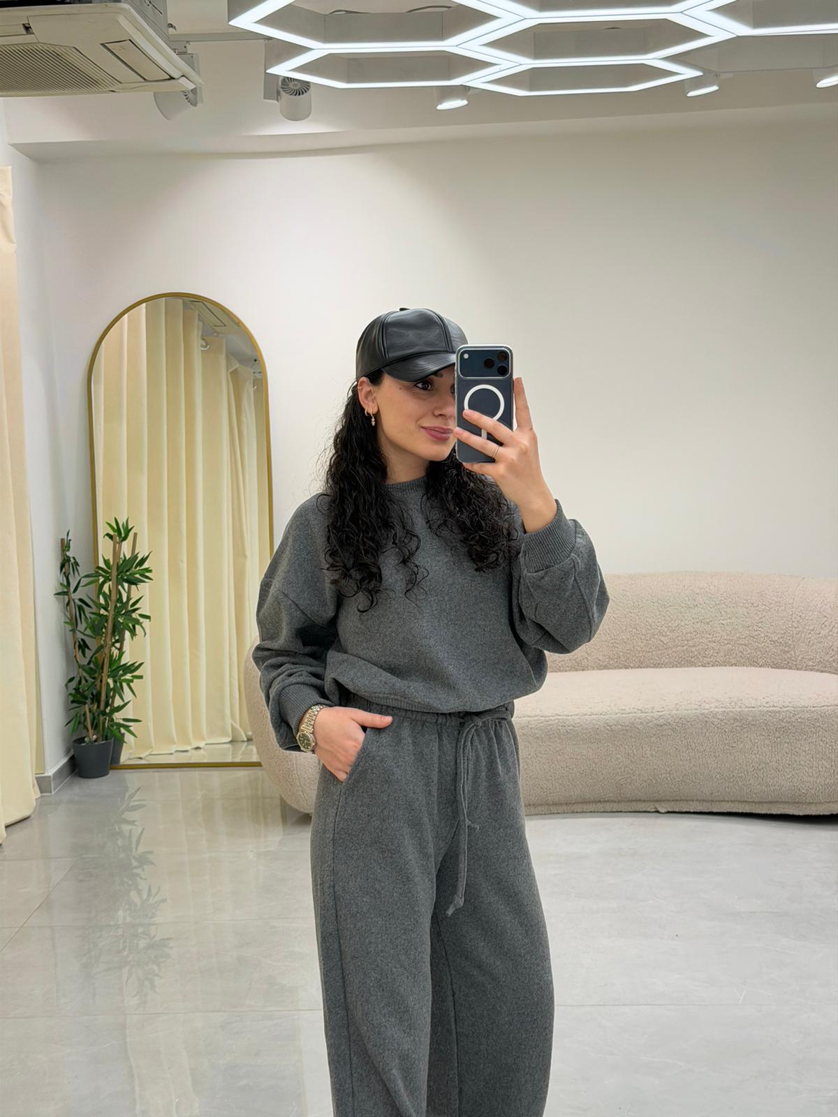 Selanik Örgü Takım Antrasit