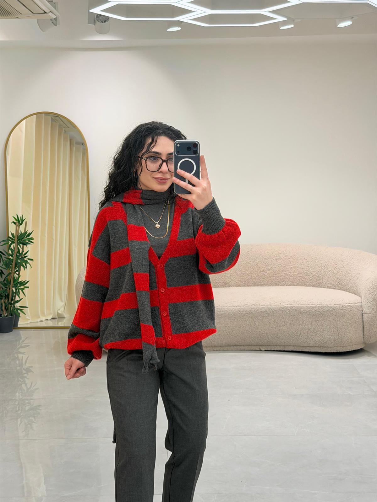 Atkılı Triko Hırka