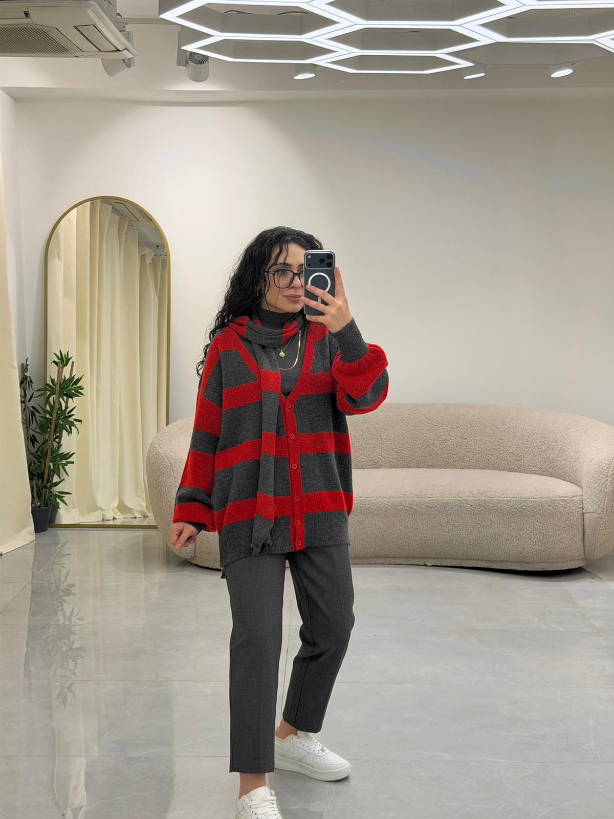 Atkılı Triko Hırka