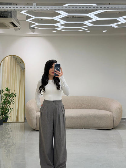 Ekose Kumaş Pantolon Vizon